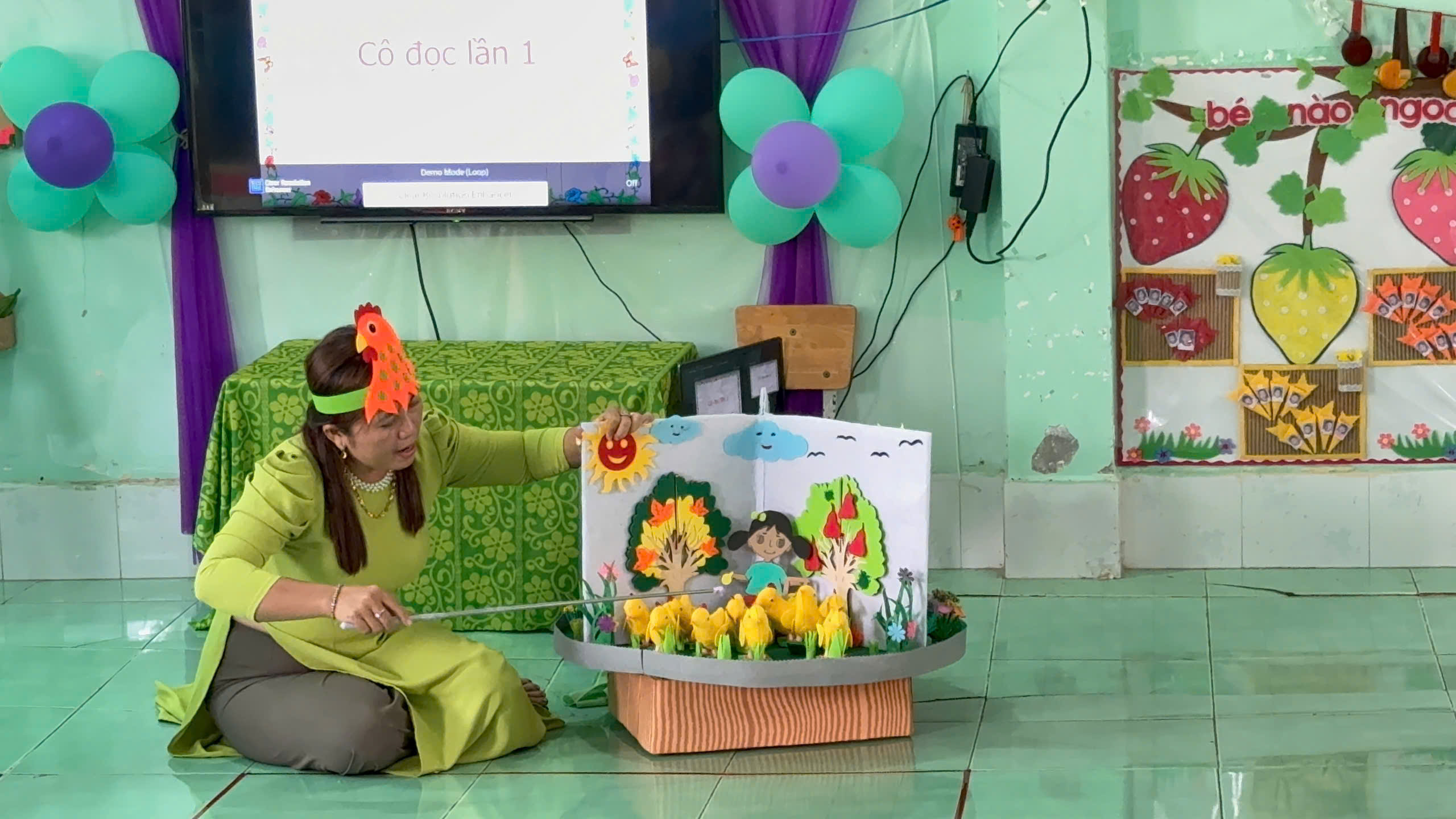 Trường Mầm non Phú Mỹ tổ chức chuyên đề "Tổ chức hoạt động giáo dục steam thông qua hoạt động LQVH-Thơ: Đàn gà con" theo quy trình 5E