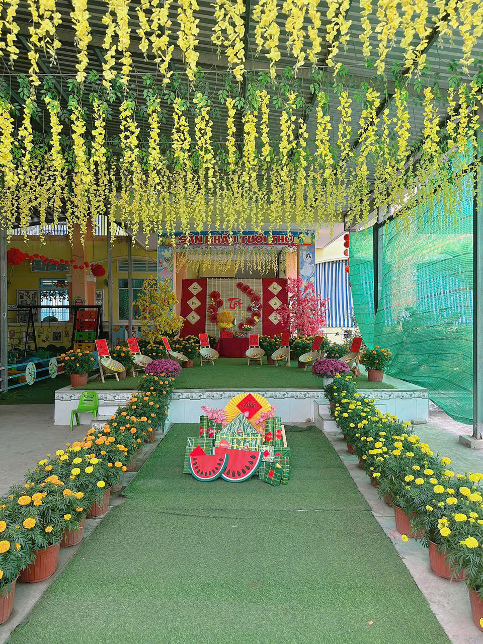 Không khí chào Xuân đón Tết tại trường Mầm non Phú Mỹ